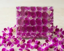 Cargar imagen en el visor de la galería, 100 Fresh Loose Purple Orchid Blooms from Thailand - theflowerscreations